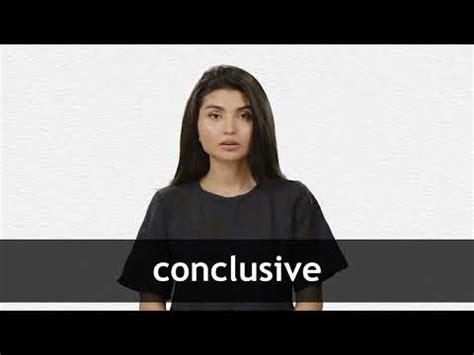 conclusivity definition|what does conclusively mean.